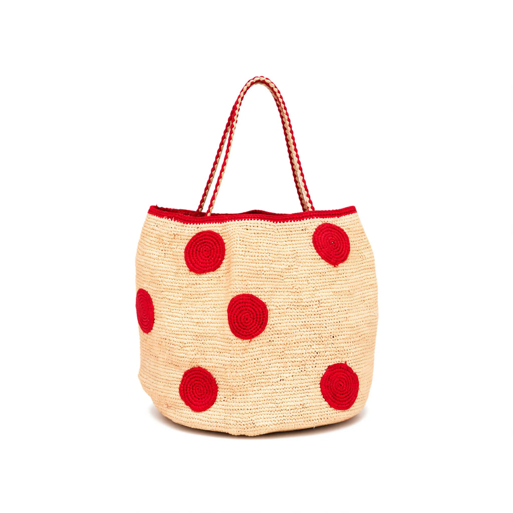 Handmade Raffia XL Bucket Tote Bag