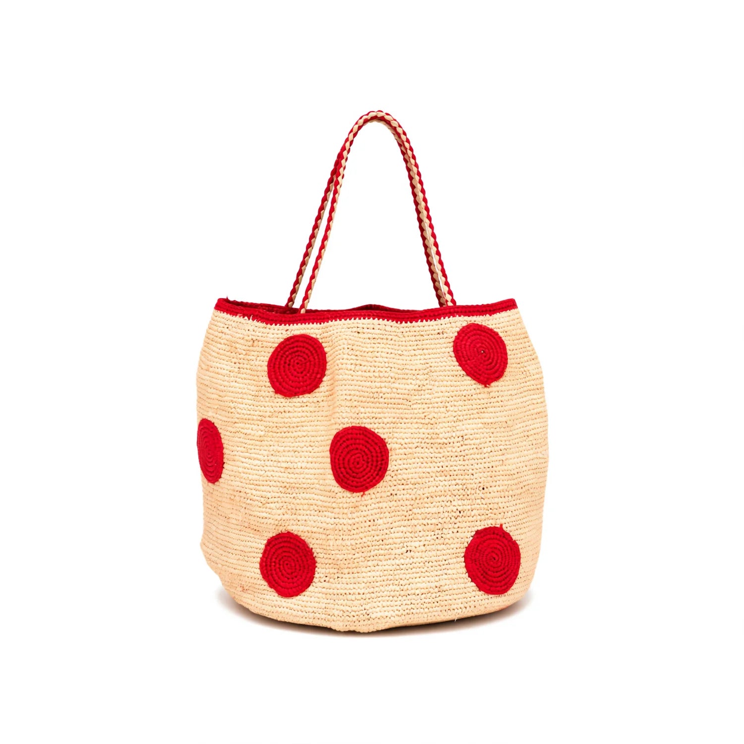 Handmade Raffia XL Bucket Tote Bag