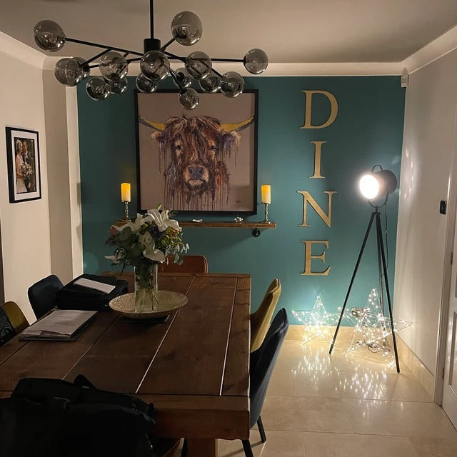 Distressed Gold Metal Letters A-Z 0-9 in 5 inch or 12 inch