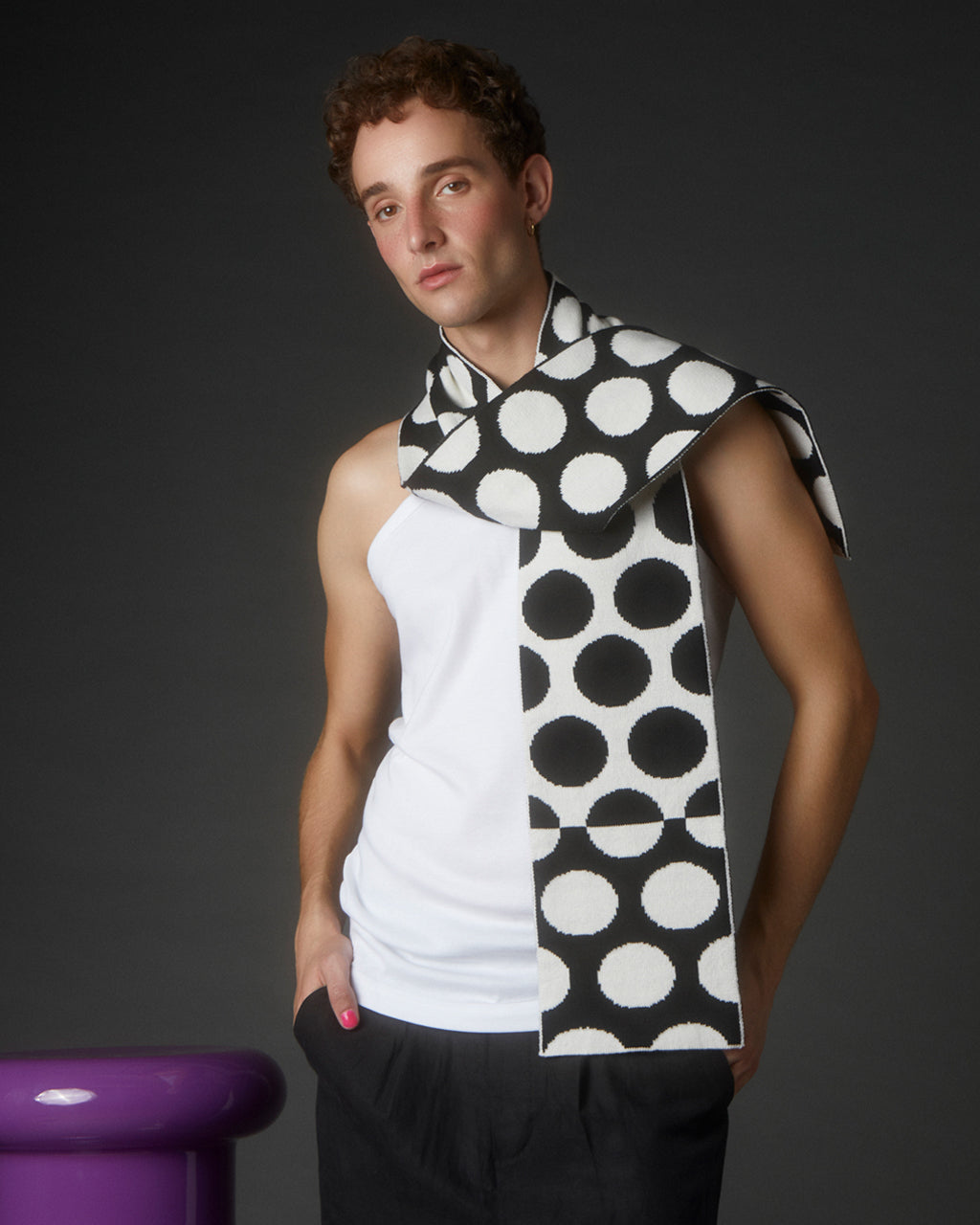 Circles Wool and Cashmere Scarf