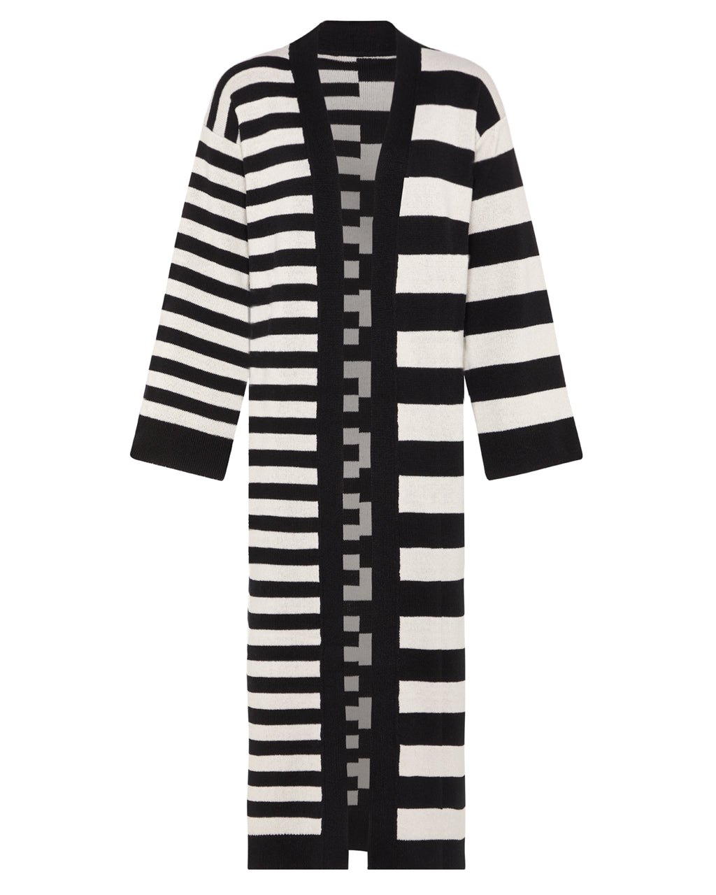 Multi Striped Wool and Cashmere Knitted Cardigan