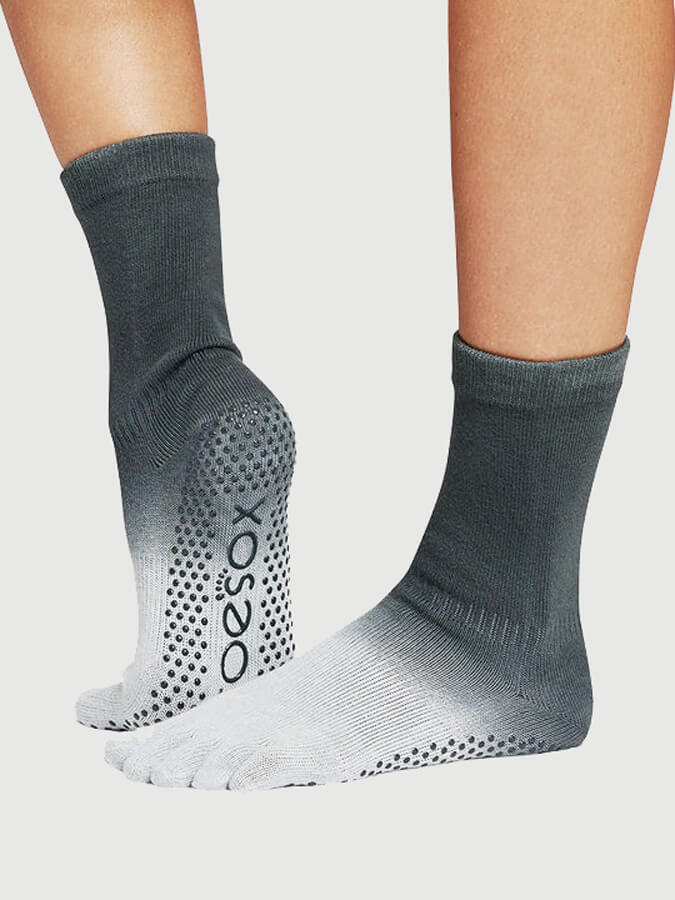 Crew Full Toe Yoga Grip Socks for Women