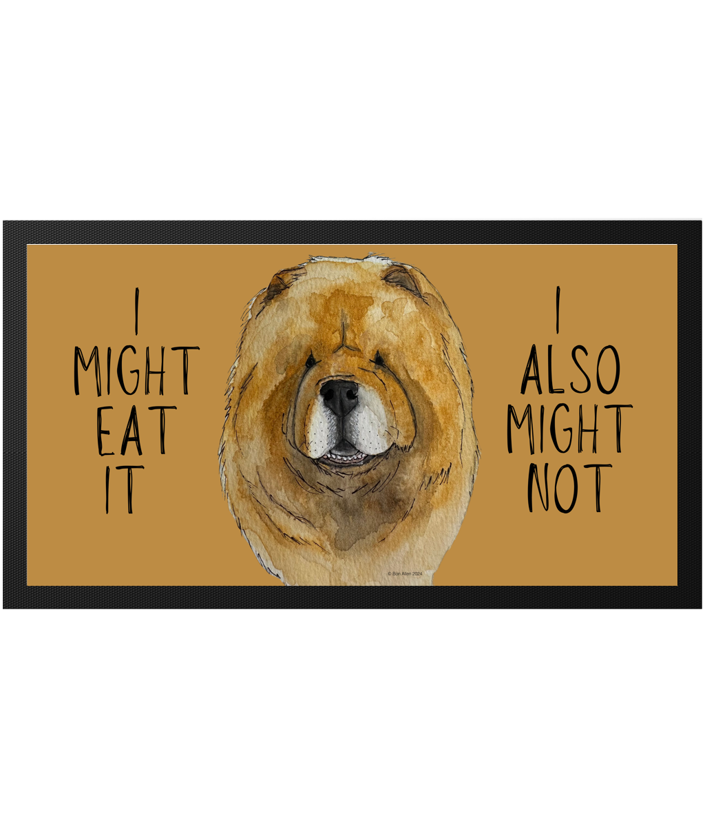 Red Chow Chow Pet Bowl Mat