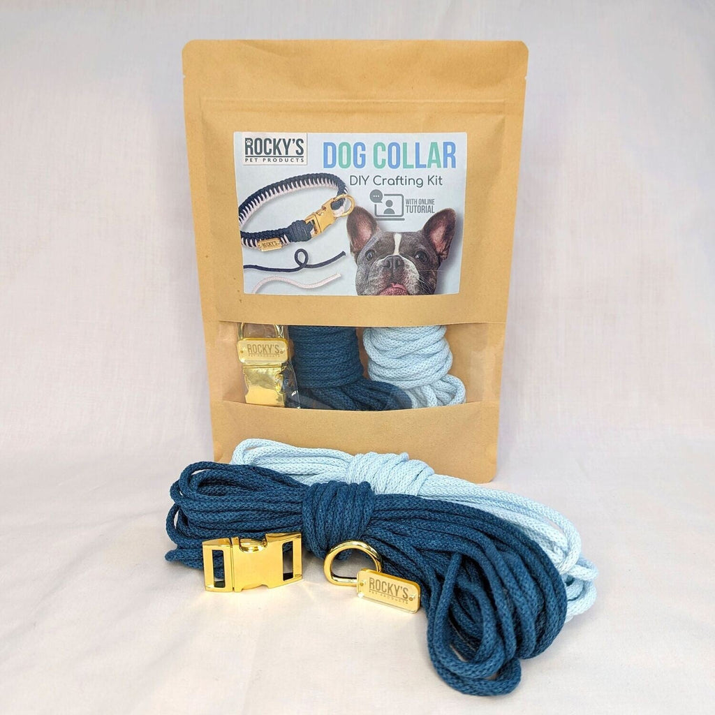 Make Your Own Dog Collar Craft Kit in Blue