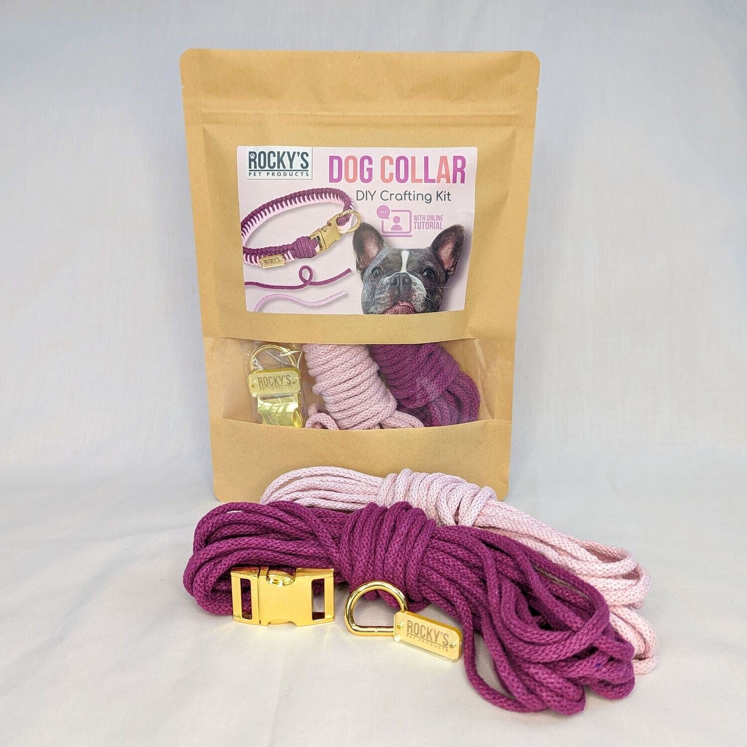 Make Your Own Dog Collar Craft Kit in Pink