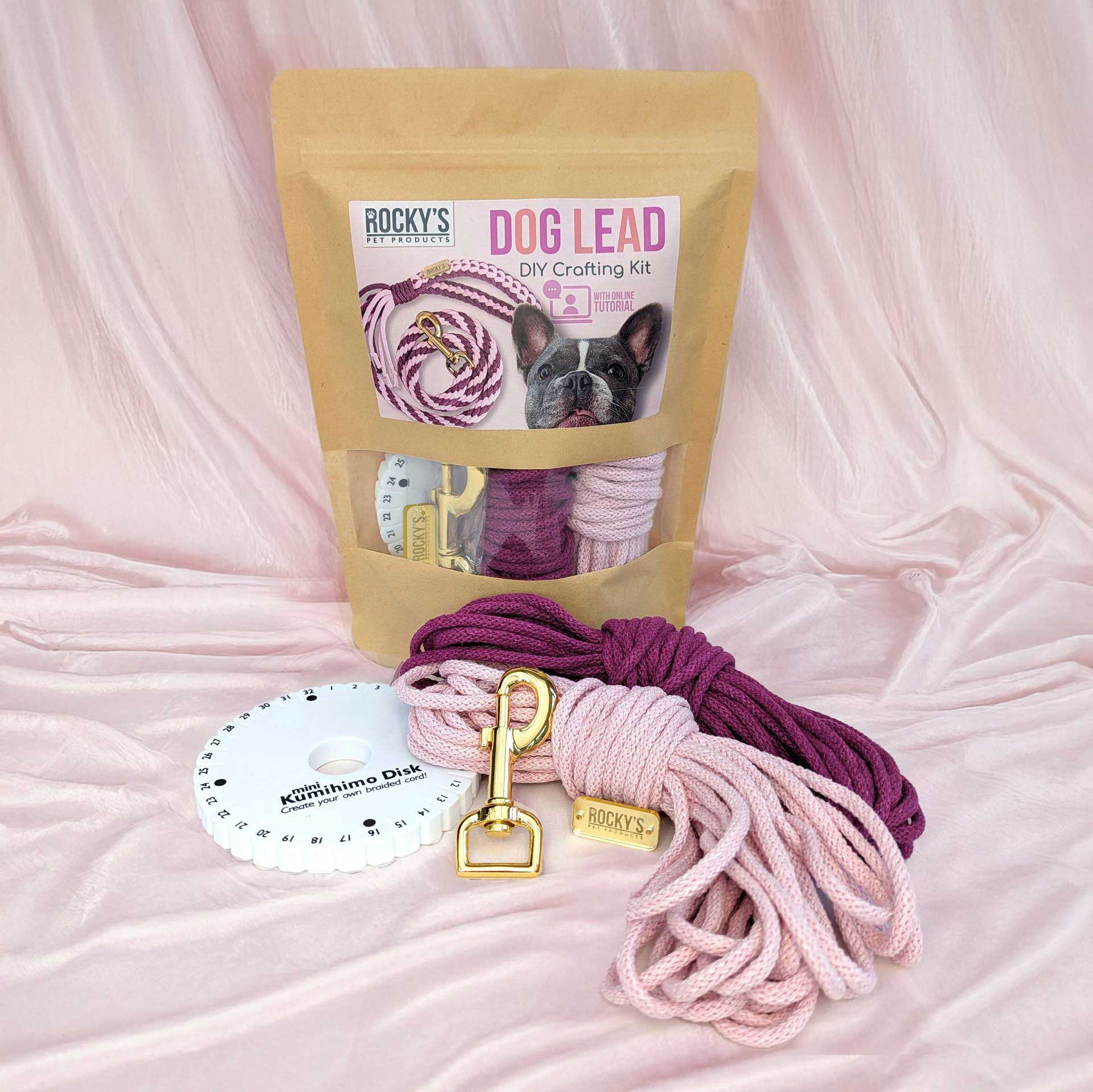Make Your Own Dog Lead Craft Kit in Pink