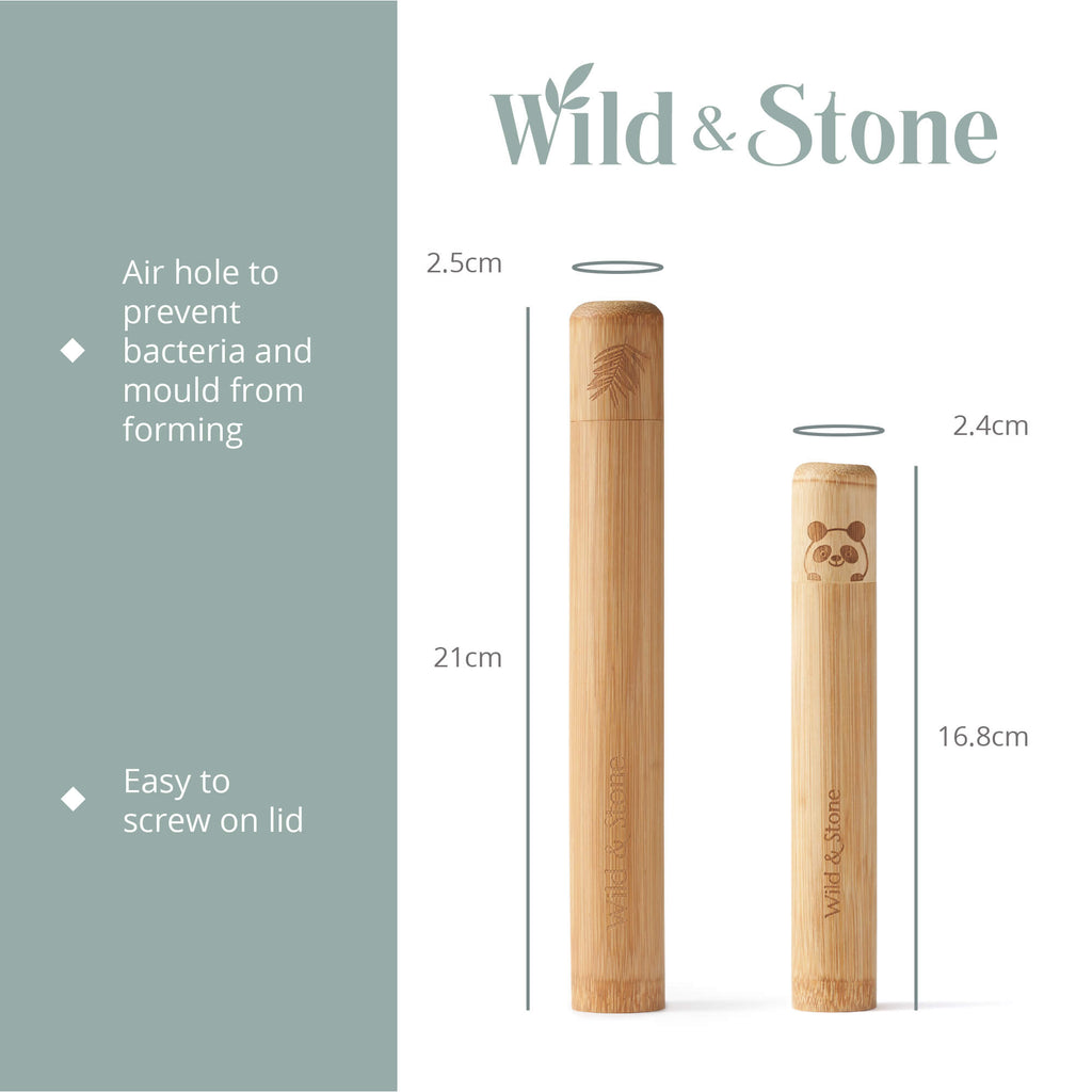 Bamboo Toothbrush Travel Holder for Kids