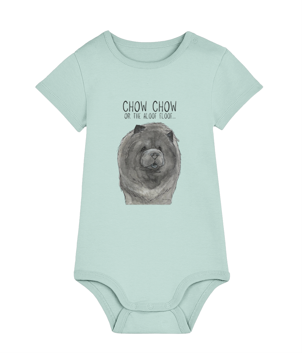 Blue Chow Chow Baby Bodysuit for Little Dog Lovers