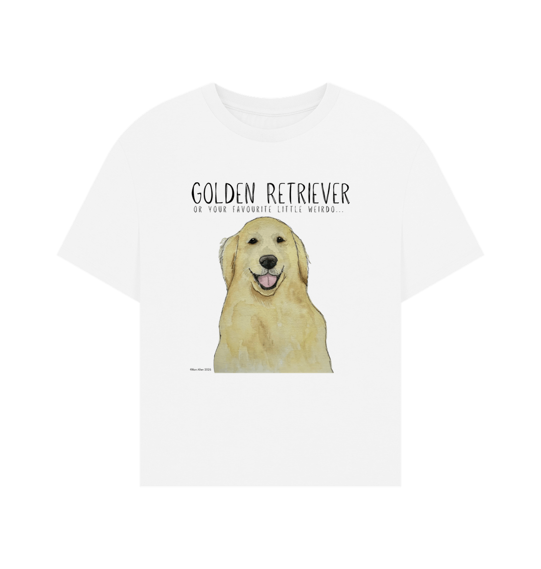 Golden Retriever Vibes Sustainable Womens Relaxed Fit Tshirt