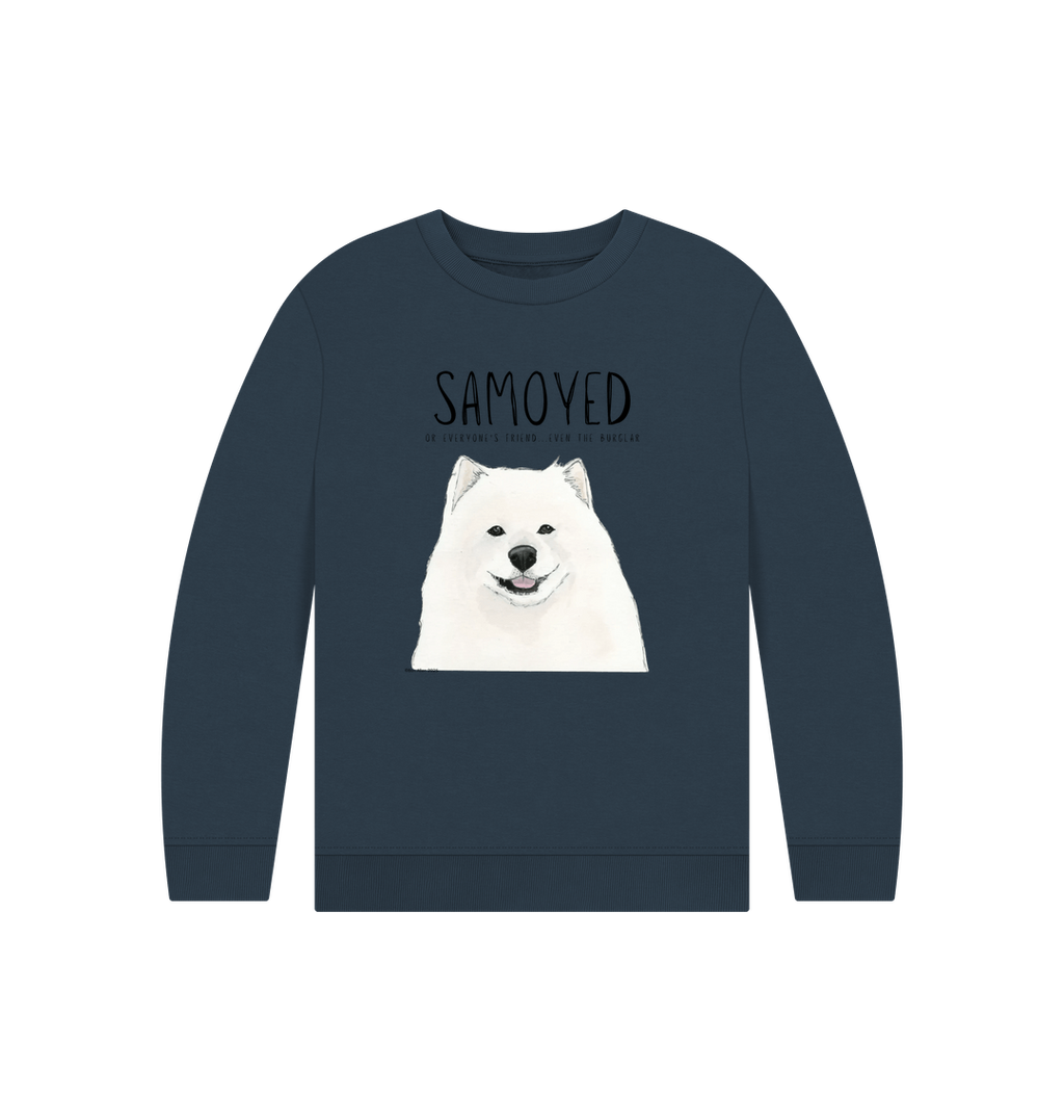 Samoyed Kids Sweatshirt Fluffy Friendly and Ready for Adventure