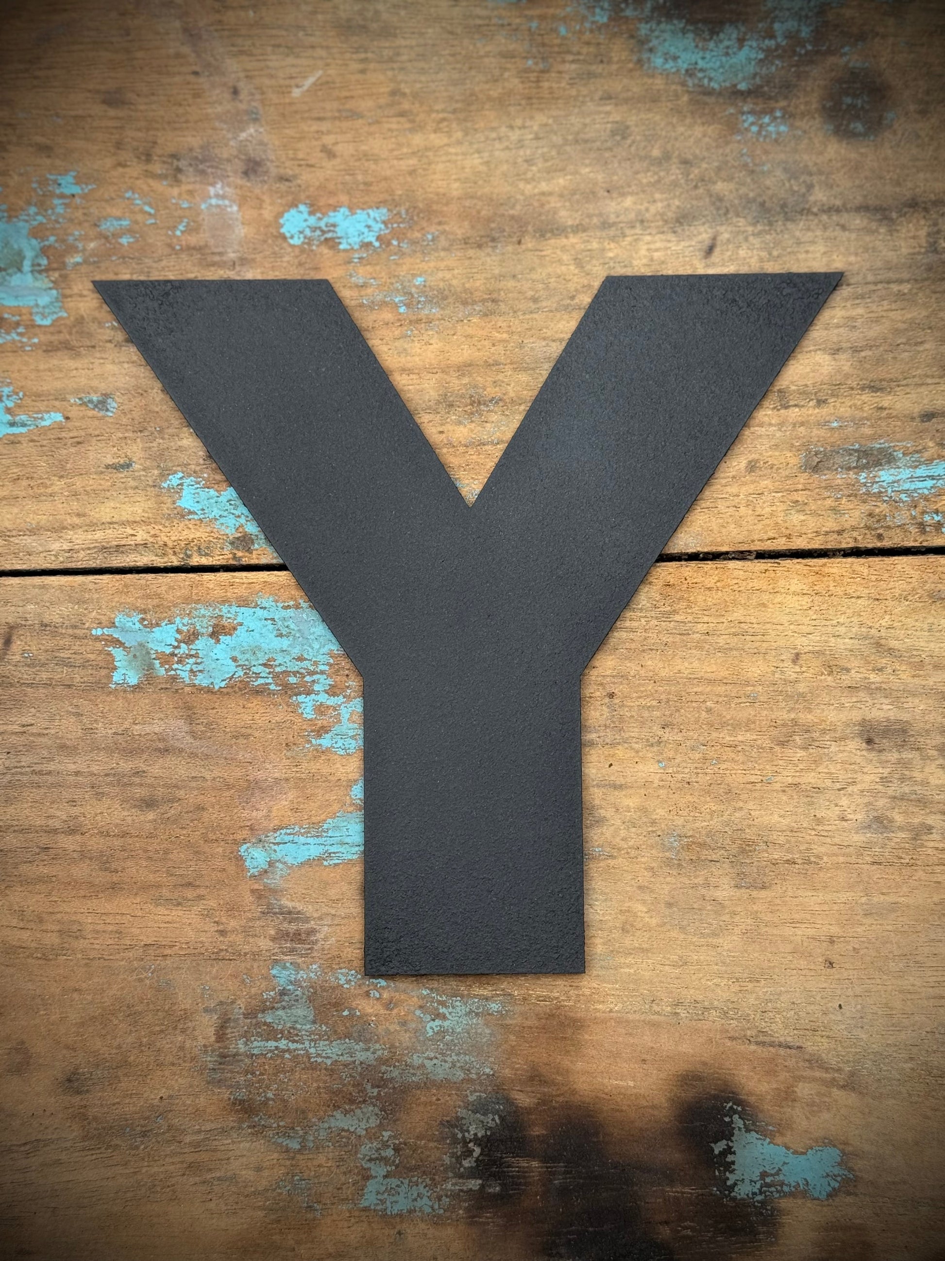 Black Metal Letters 12 inch and 5 inch Rustic Industrial Wall Decor