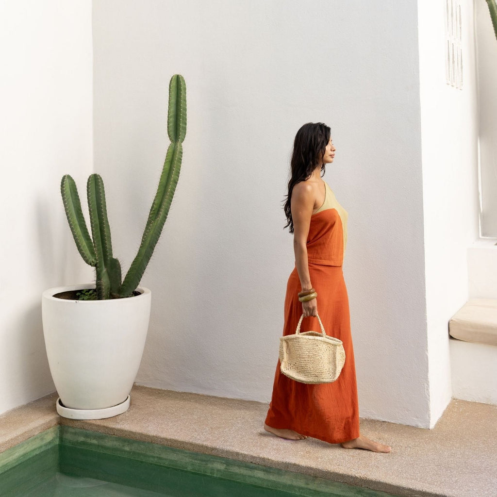 Clipa Small Raffia Beach Tote Bag