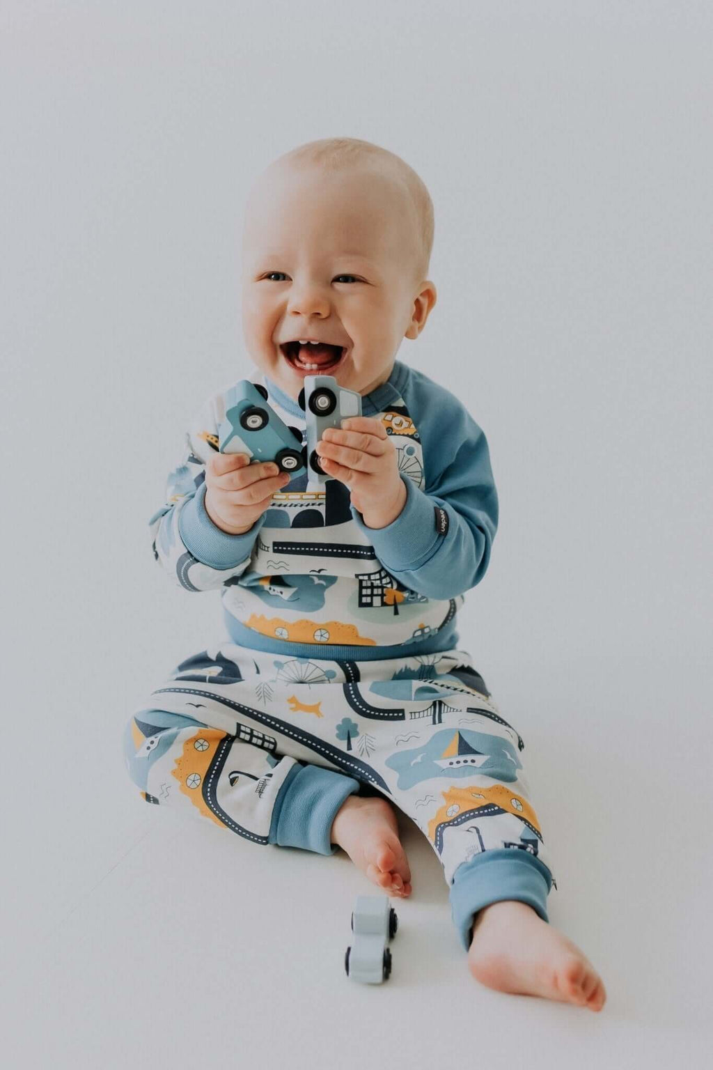 Long Baby Pants GREGOR - Ideal for Diaper-Wearing Babies, Soft Waistband, Durable & Stylish by Breden at www.brixbailey.com