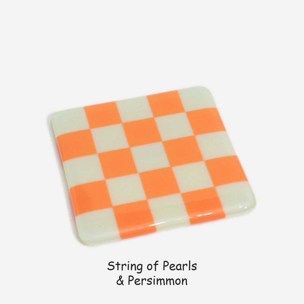 10cm Chequered Dual Colour Coaster Oceanside Collection