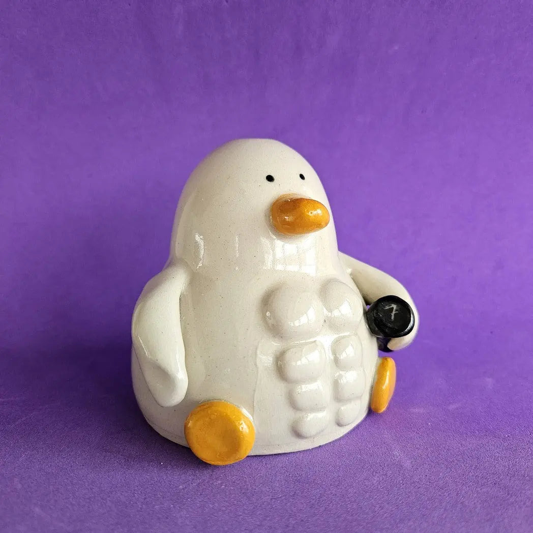 Russell the Gym Duck Ceramic Ornament