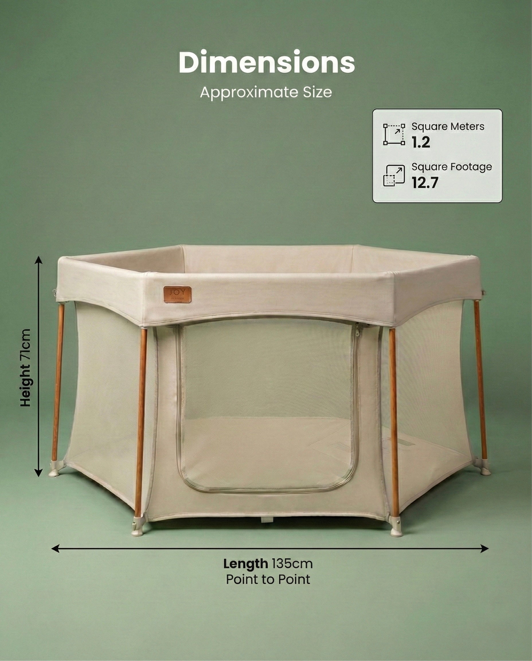 JOY Baby Playpen in Natural Wood