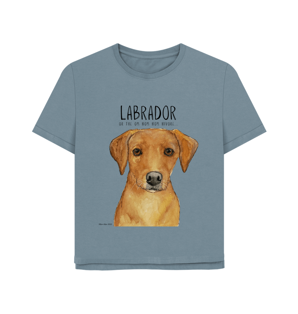 Feed Me Snacks and Compliments Red Labrador Relaxed Fit Tee