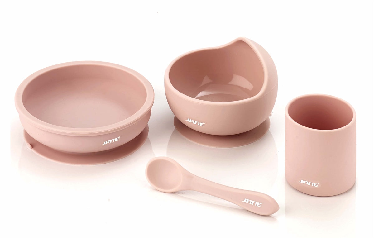 4 Piece Silicone Dinner Set for Children