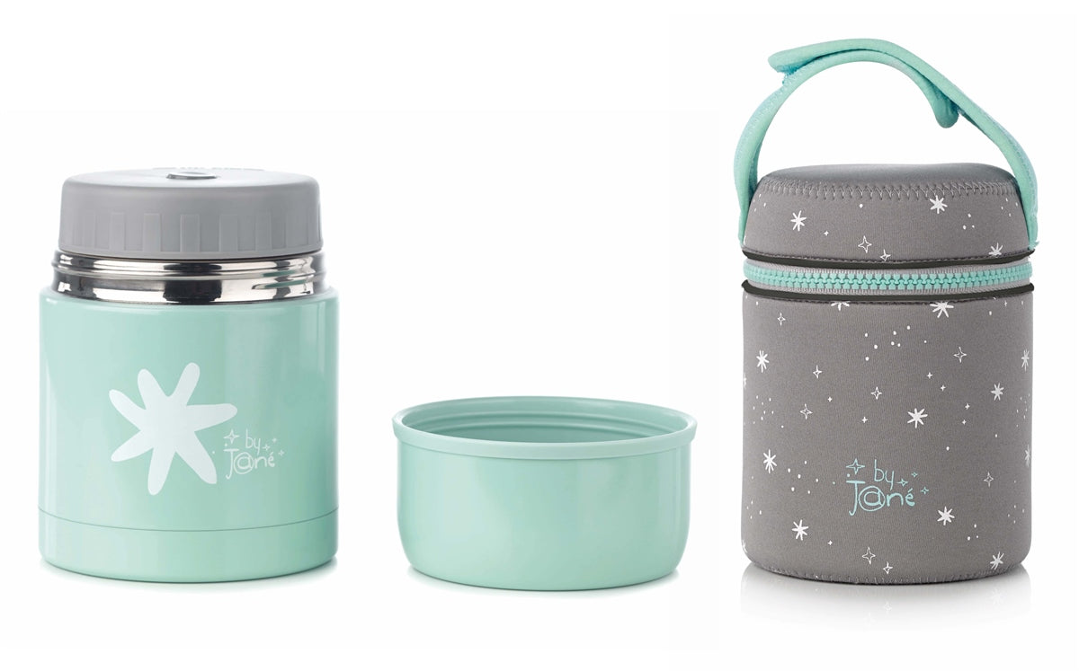 Stainless Steel Thermal Baby Food Flask with Bowl and Carry Bag 500cc