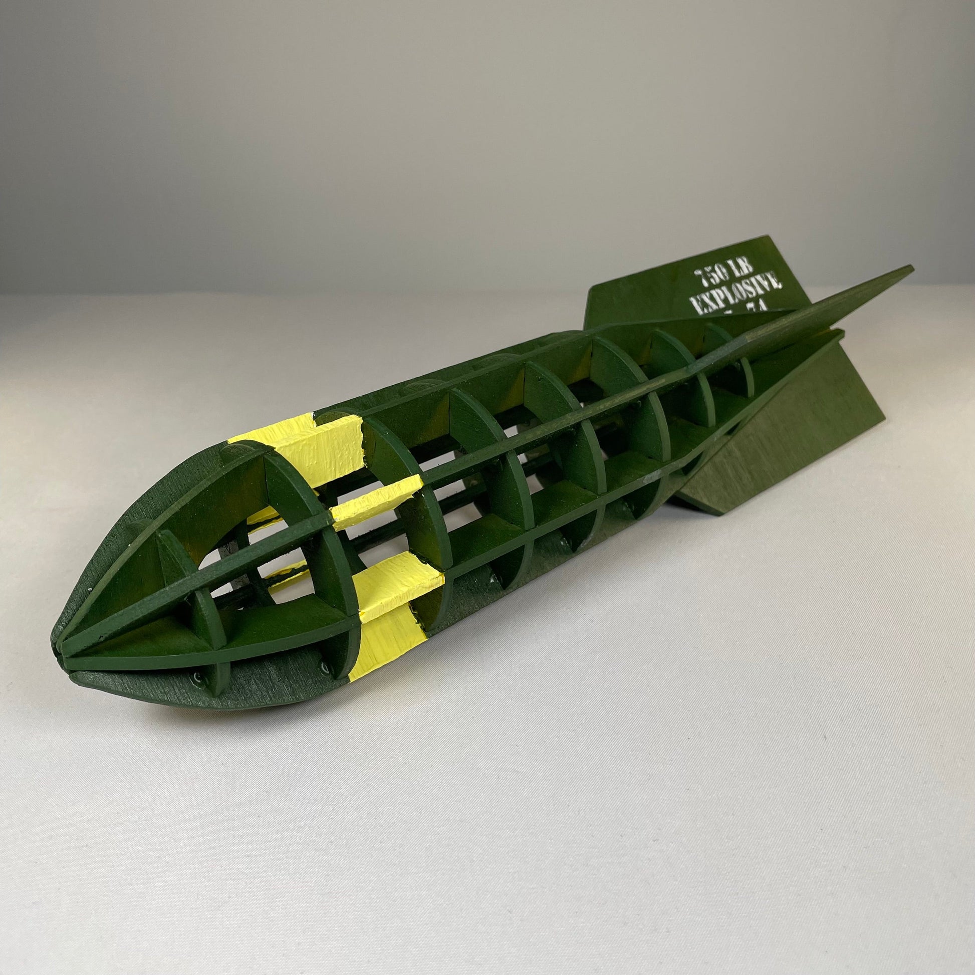 WW2 Bomb Prop Model, Pre-Built and Ready to Display