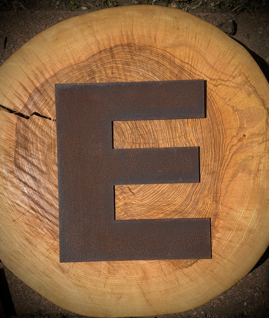 12 Inch Rusty Metal Letters A-Z 0-9