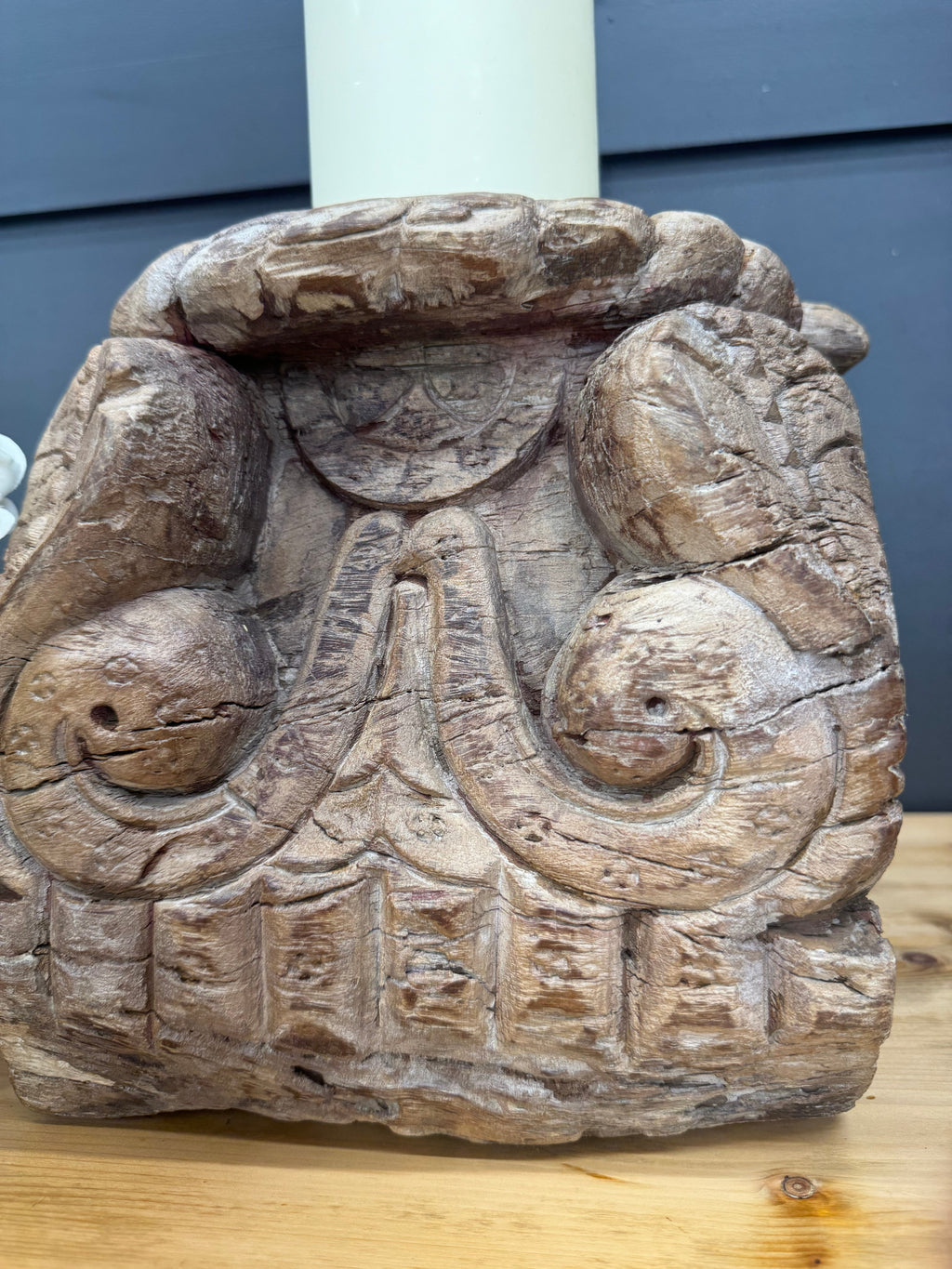 XL Rustic Church Candle Holder in Reclaimed Wood