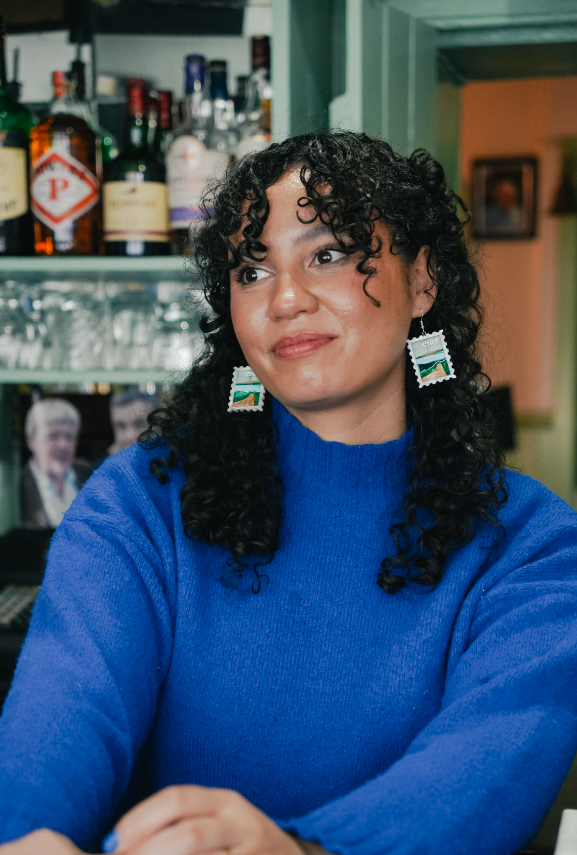 Irish Countryside Postage Stamp Earrings