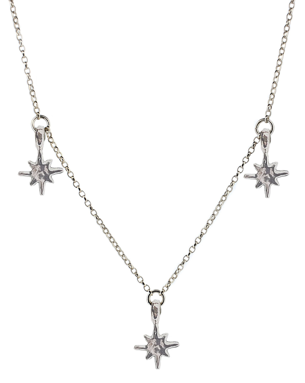 Three North Star Sterling Silver Necklace