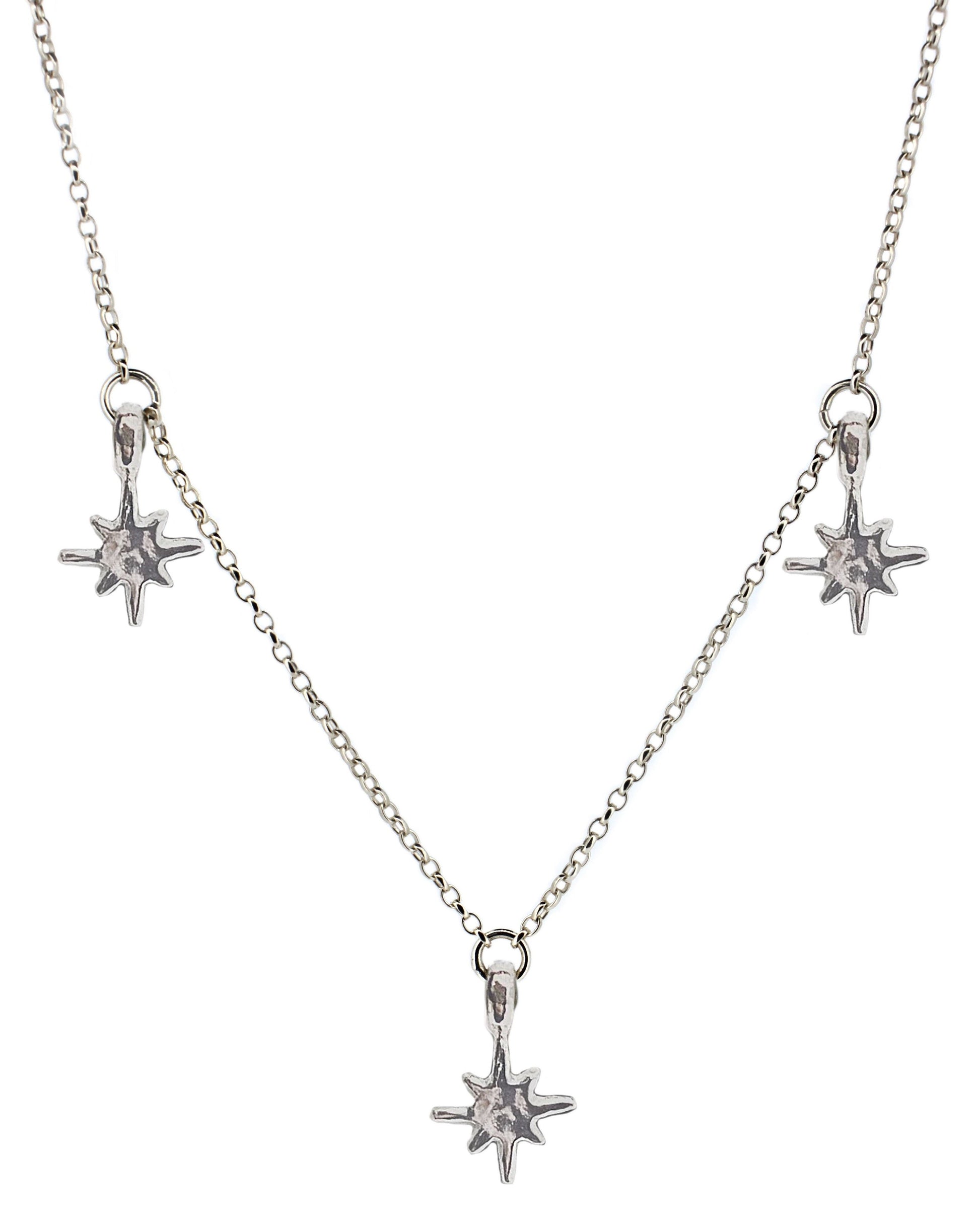 Three North Star Sterling Silver Necklace