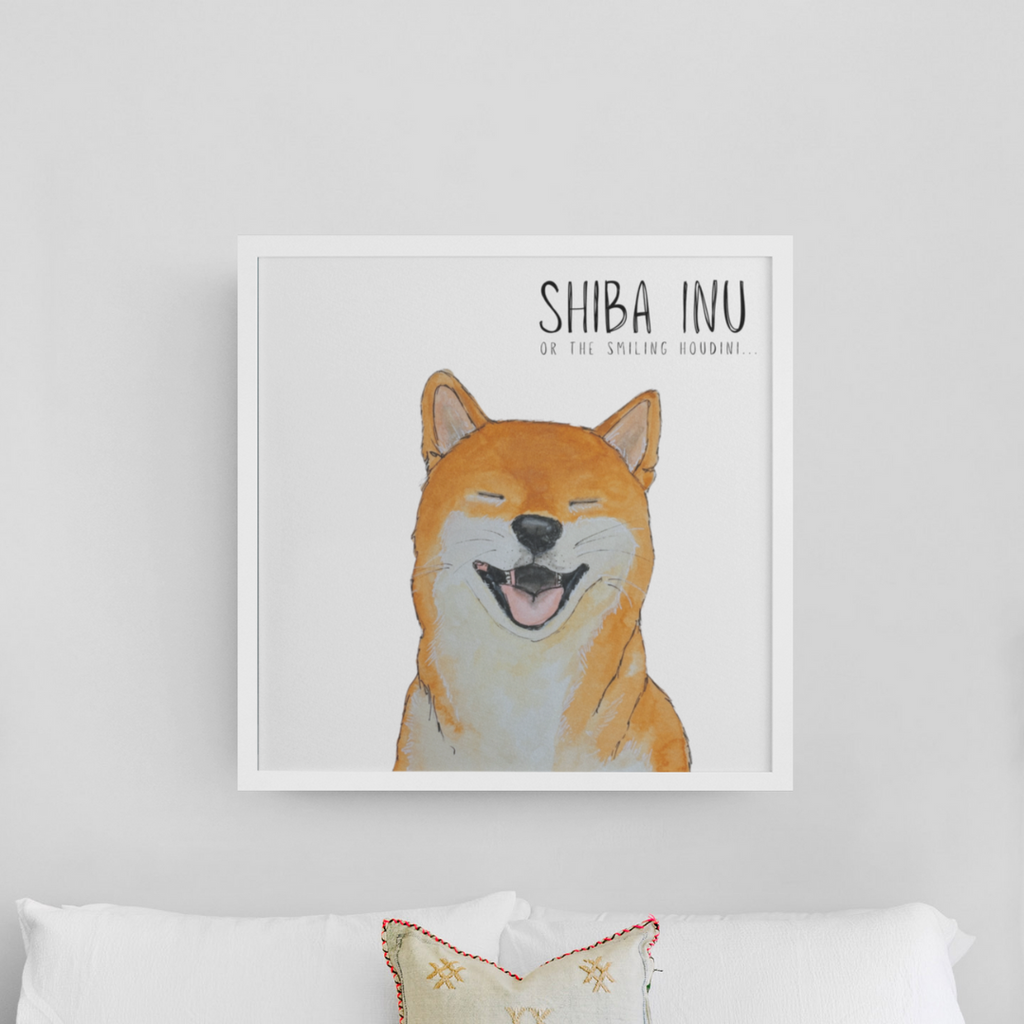 Shiba Inu Wall Print Escape Artist Elegance