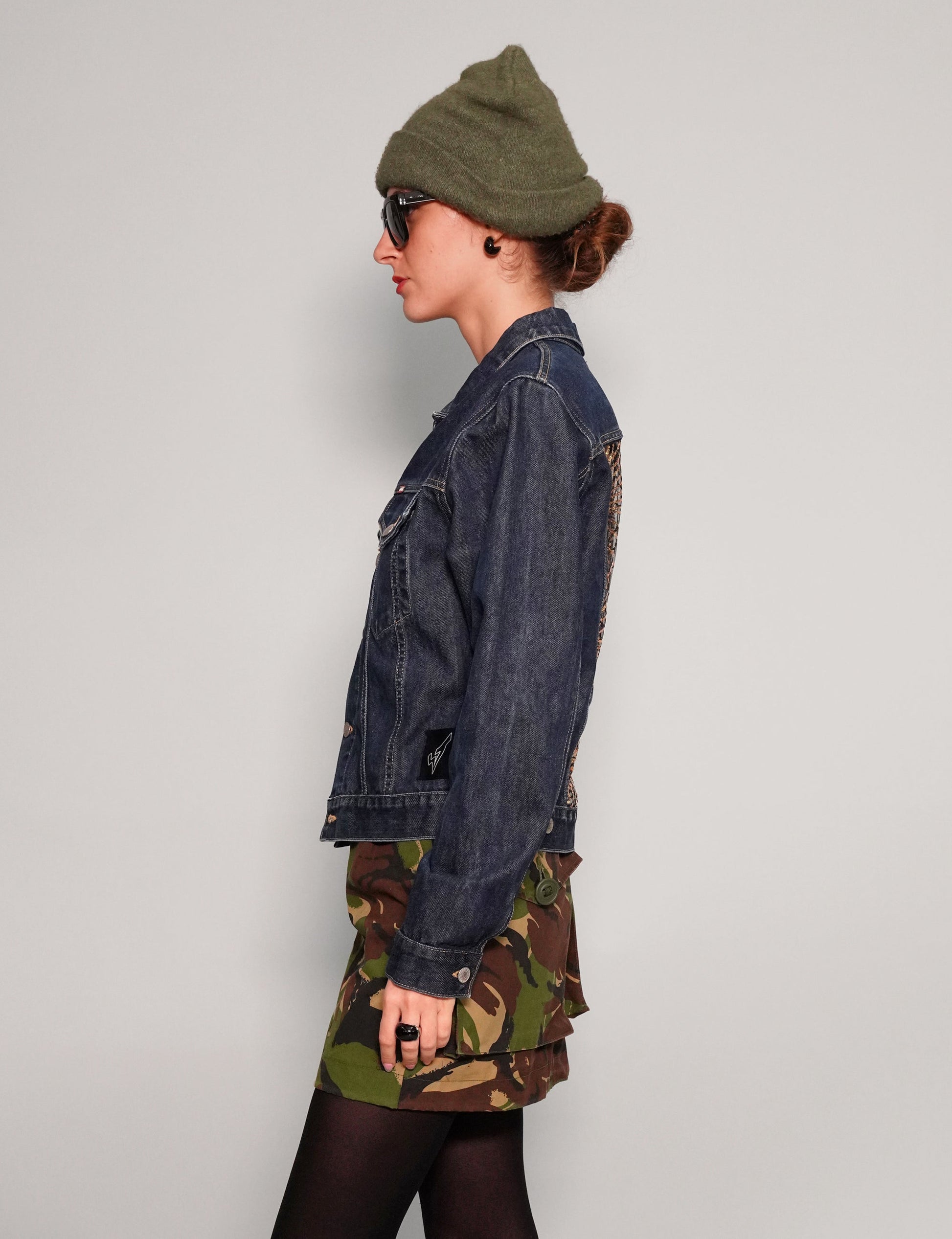 Vintage Camo Mini Skirt in Cotton