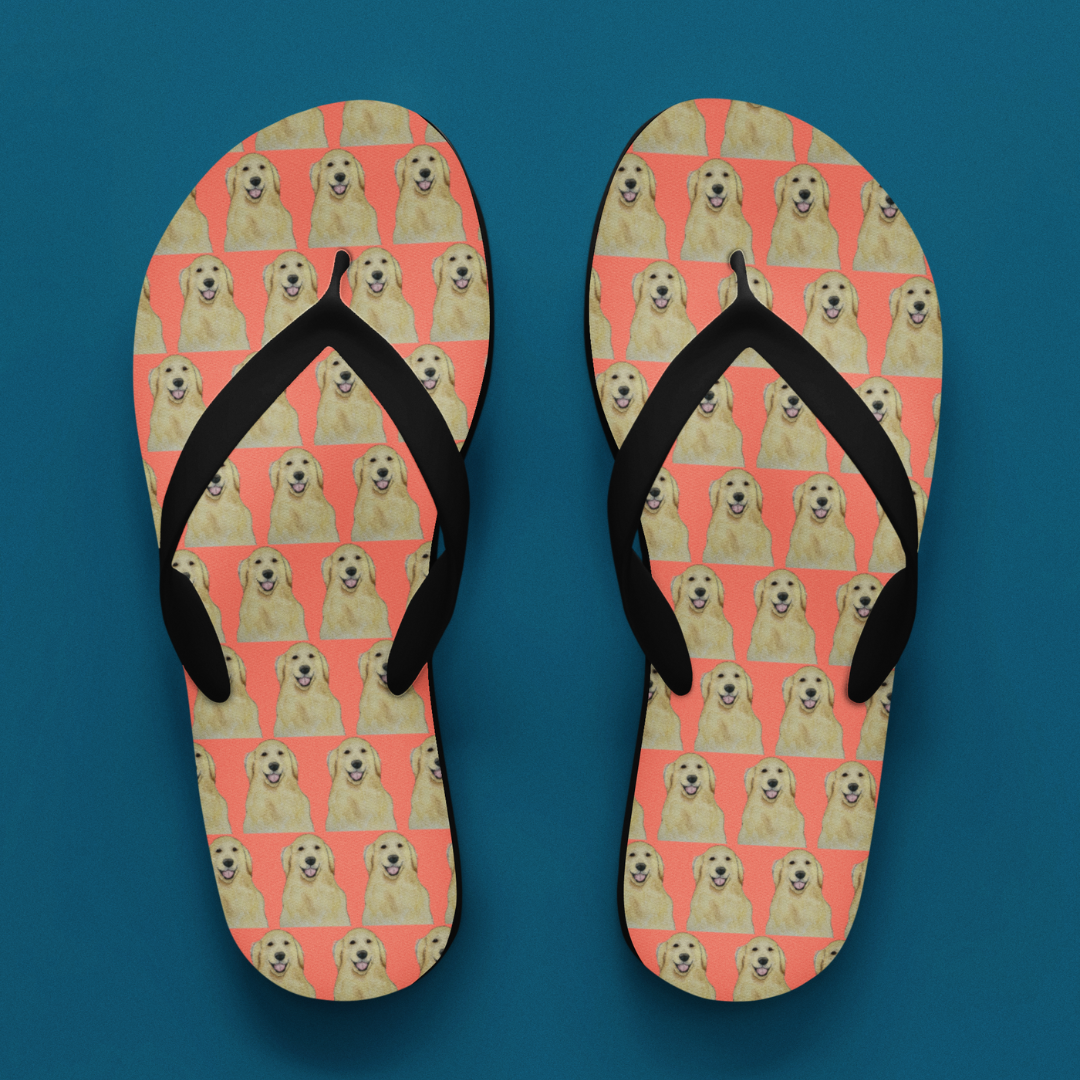 Golden Retriever Flip Flops for Dog Lovers