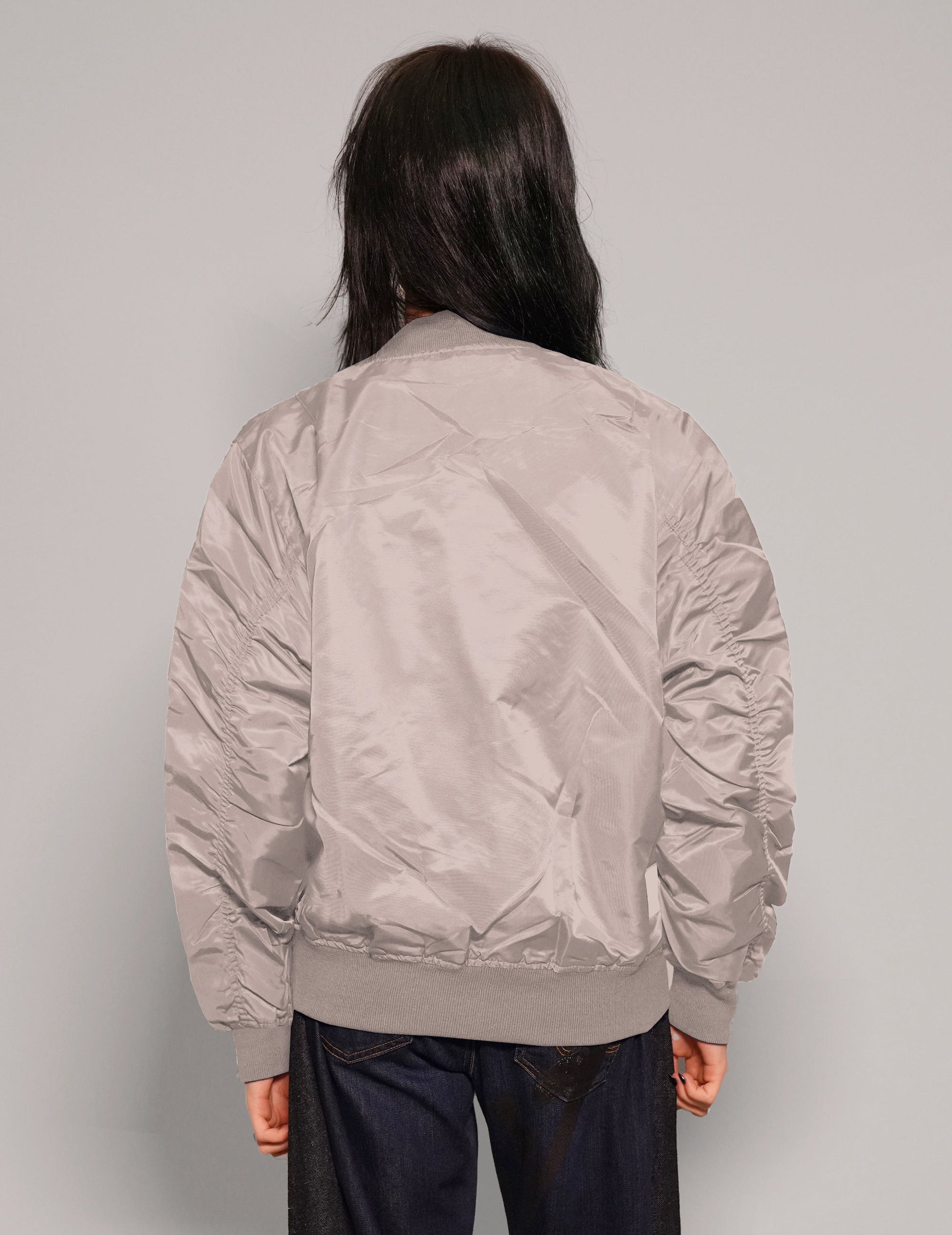 Grey Lightweight Bomber Jacket