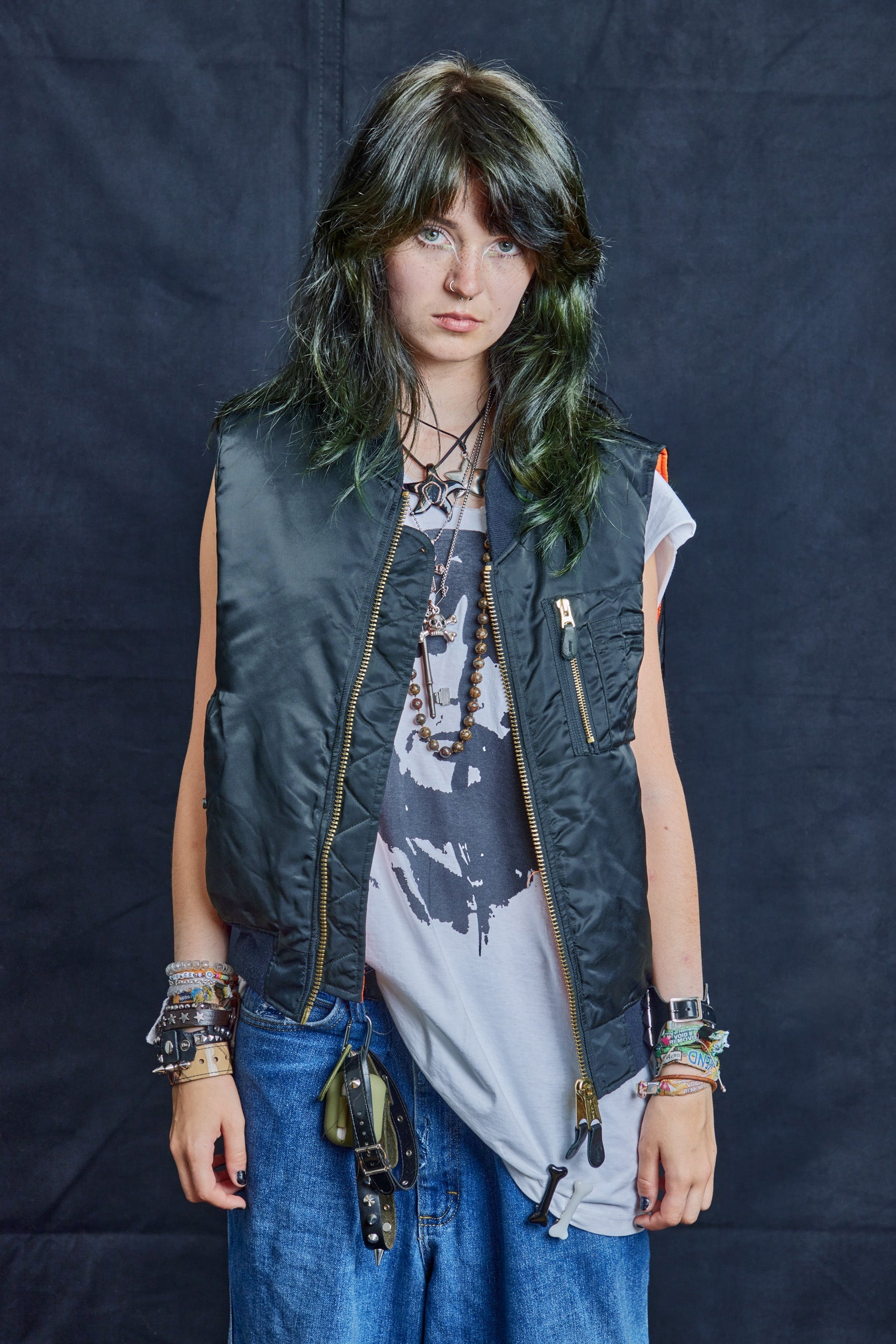 Saint Bomber Gilet in Navy