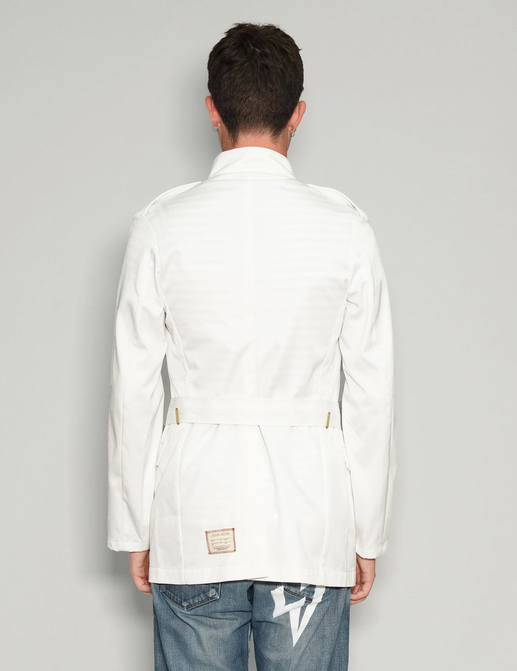 Tropical Army Dress Jacket Vintage 1980s