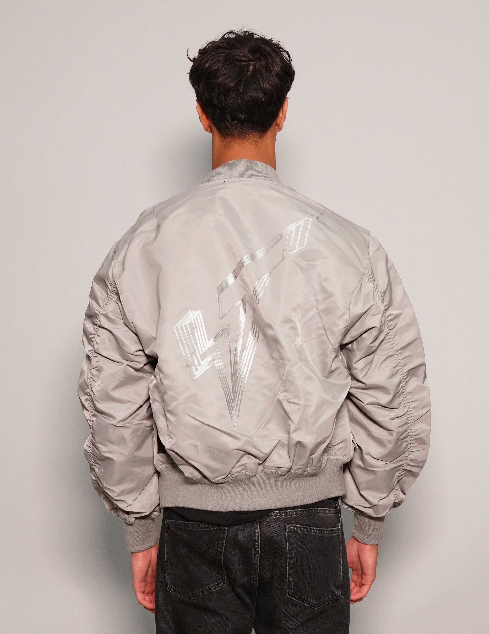 Grey Lightweight Bomber Jacket
