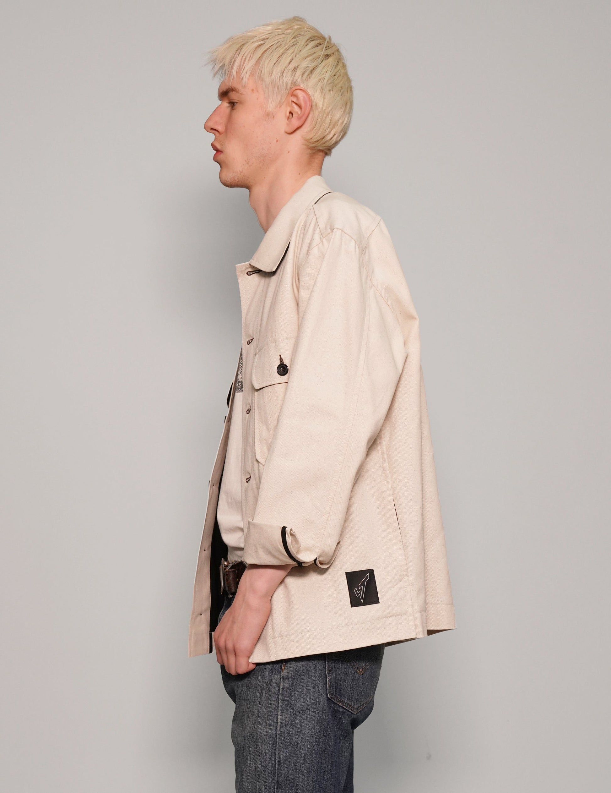 Cotton Workshirt in Ecru