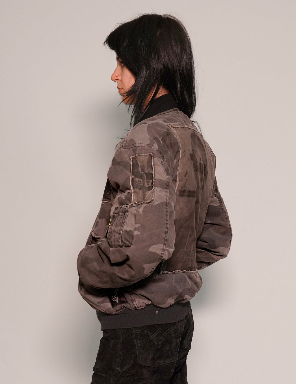 Grey Camo MA1 Bomber Jacket
