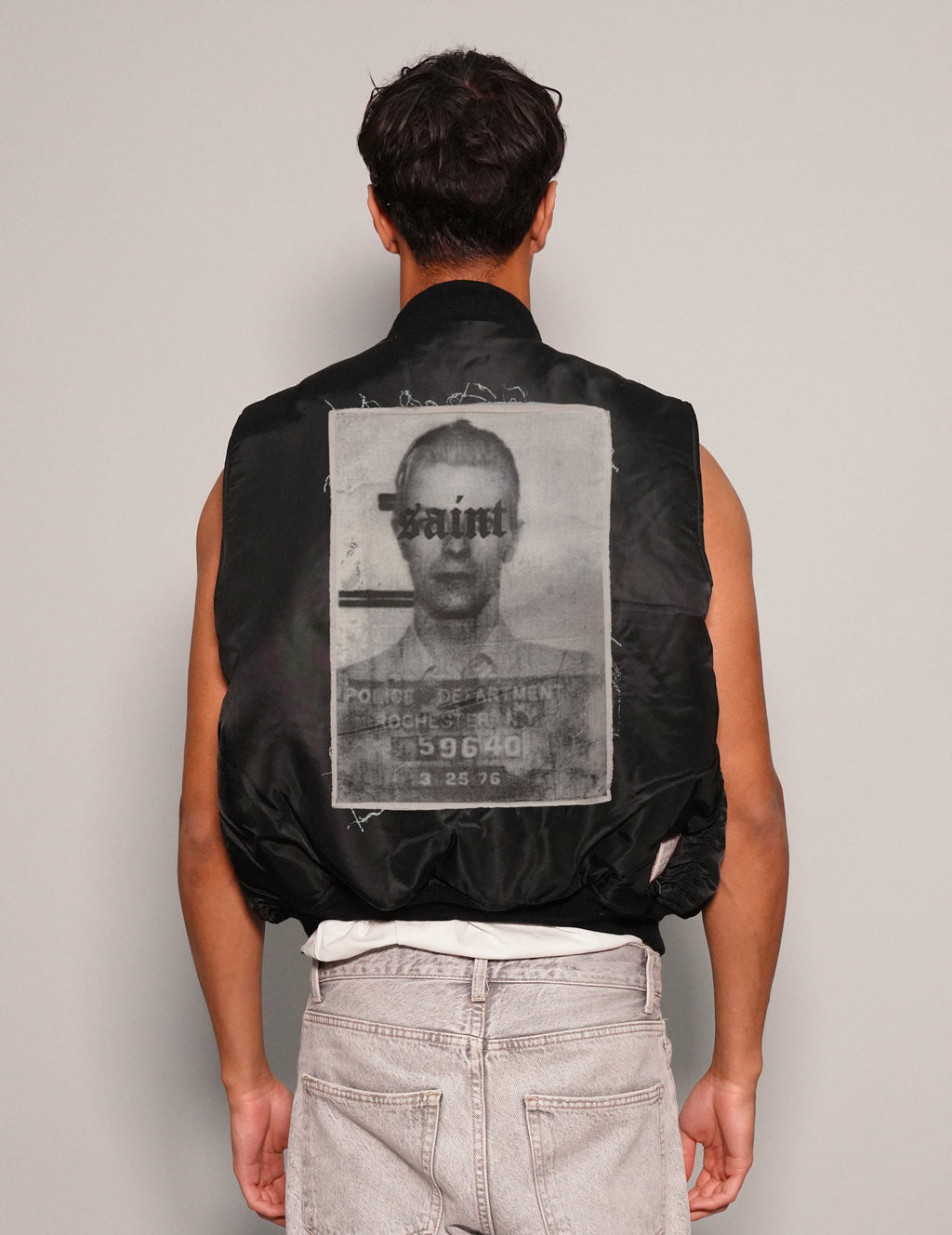 Saint Bomber Gilet in Black