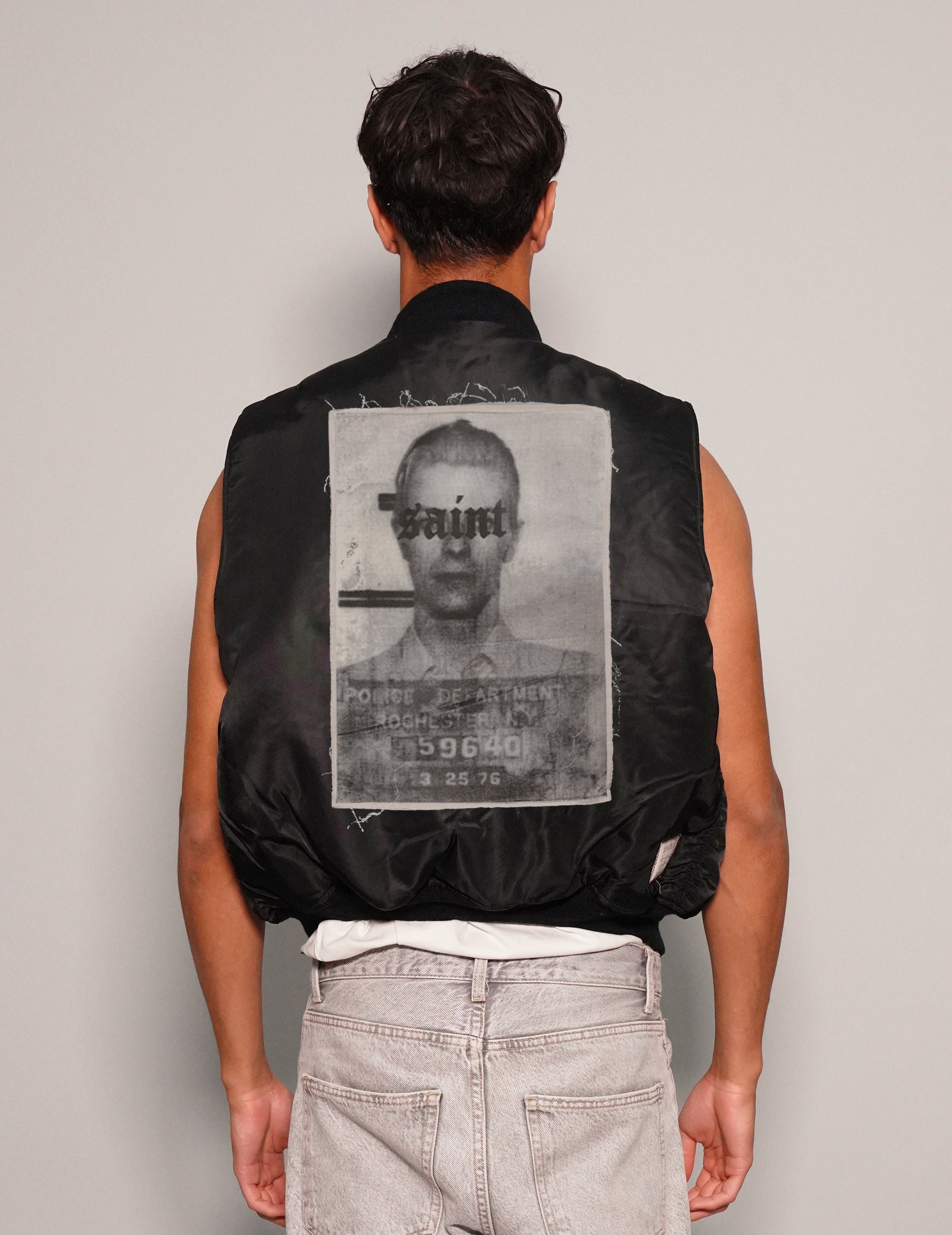 Saint Bomber Gilet in Black