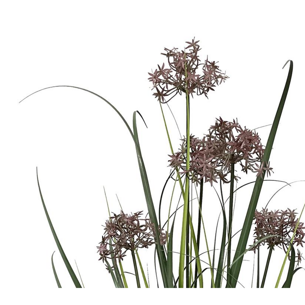 95cm Artificial Flowering Grass Plant in Pot