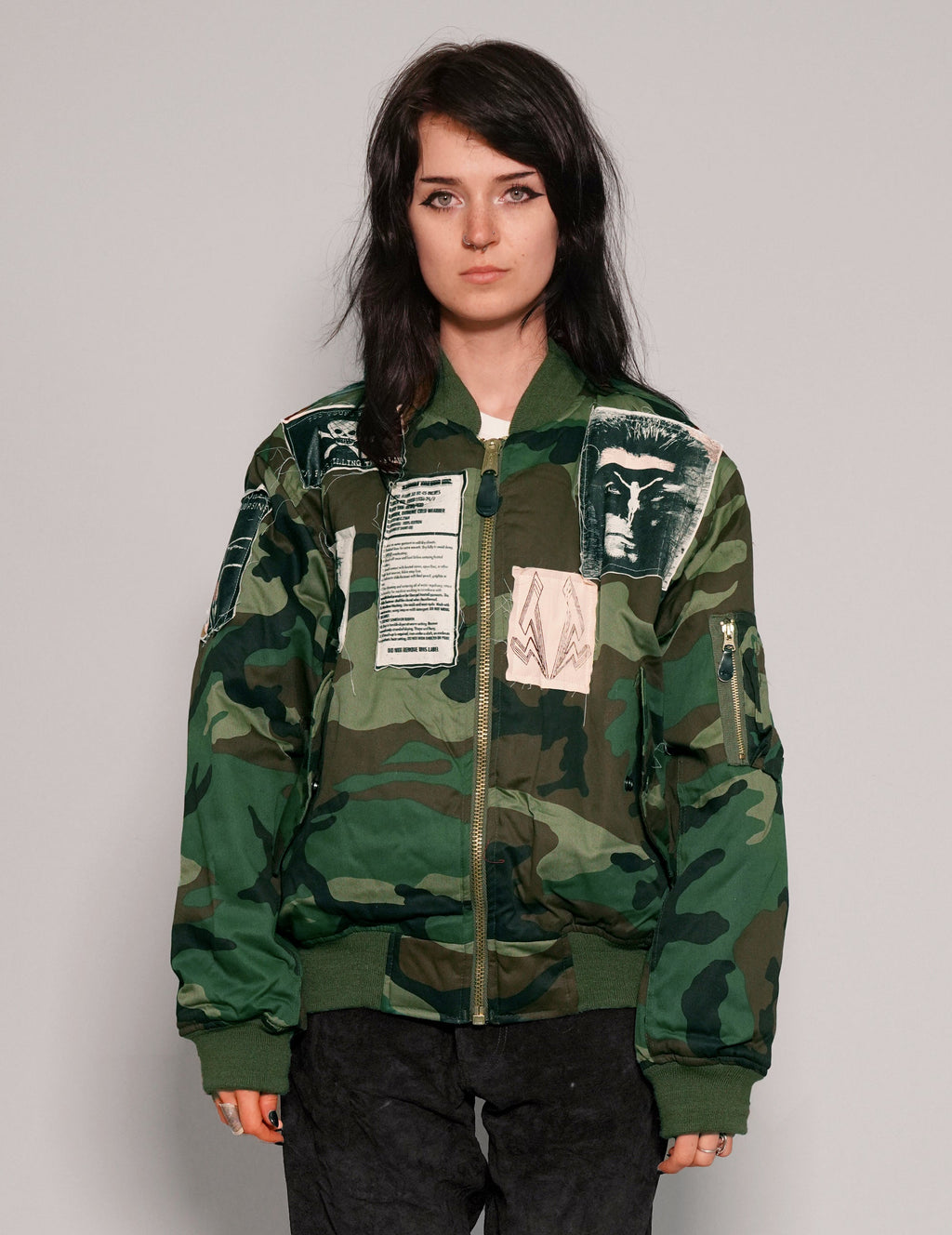MA1 Camo Bomber Jacket with Patches