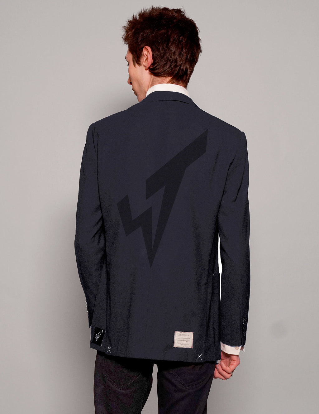 Vintage Soft Collar Navy Blazer