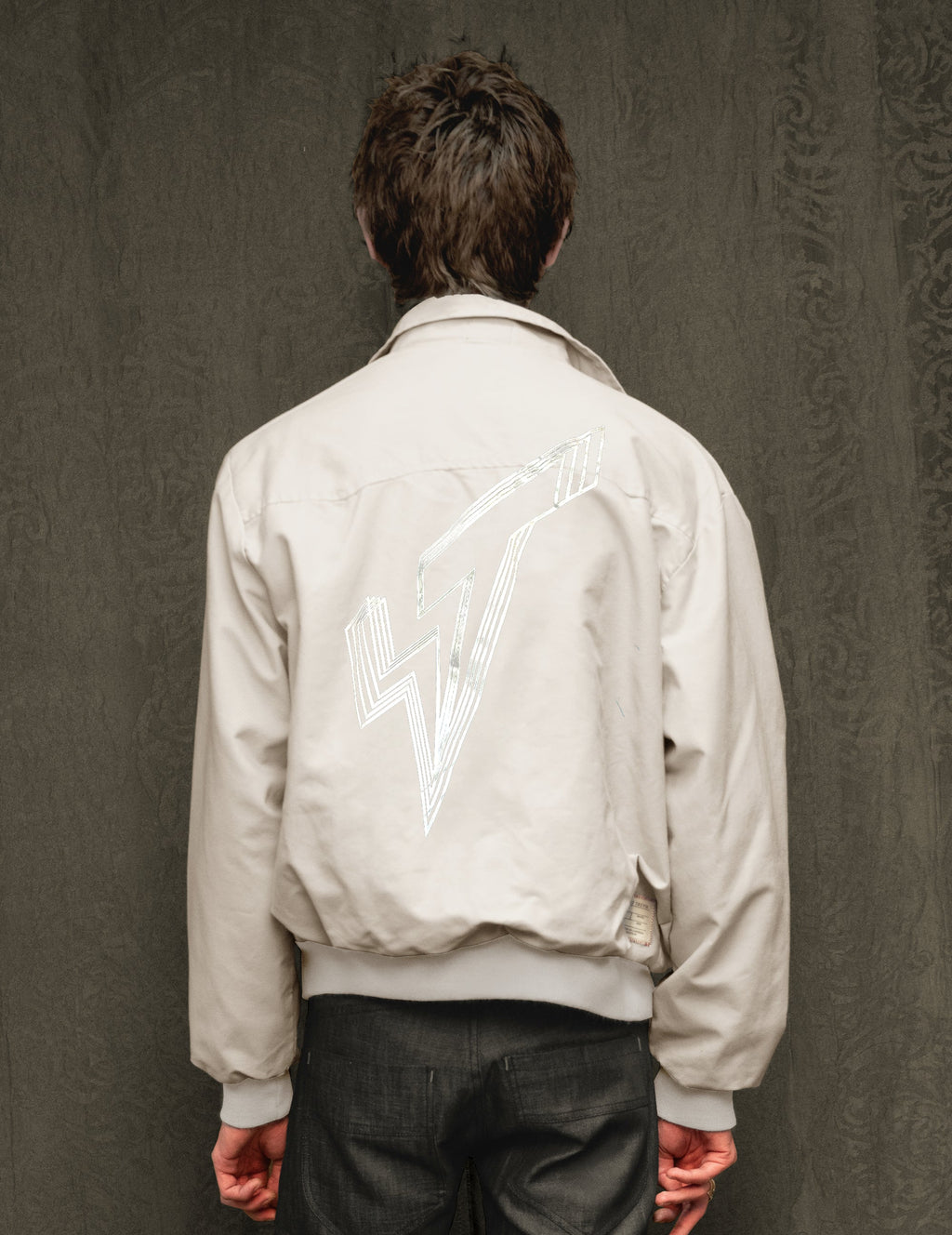 Classic Harrington Jacket in Off White Bone