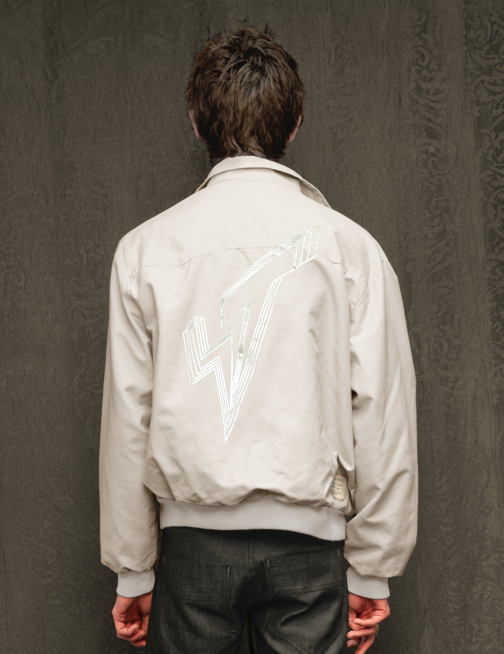 Classic Harrington Jacket in Off White Bone