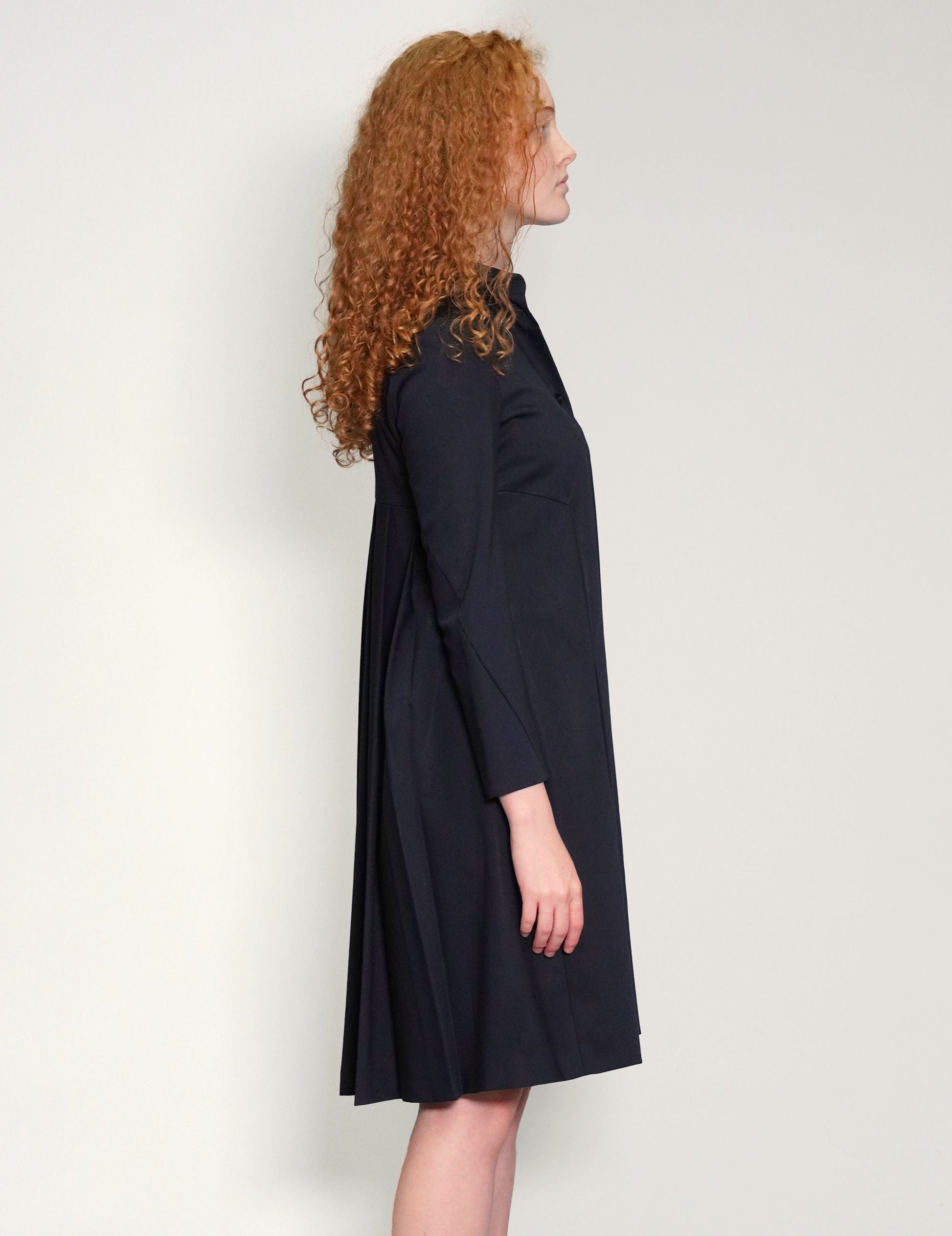 Navy Midi Shirt Dress