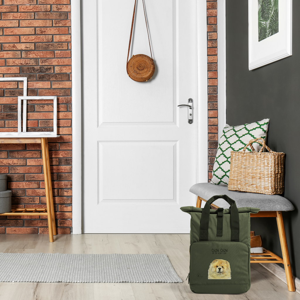 Fawn Chow Chow Roll Top Backpack