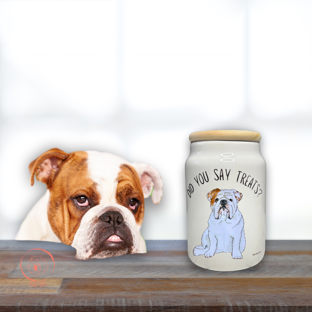 Ceramic Treat Vault with Wooden Lid