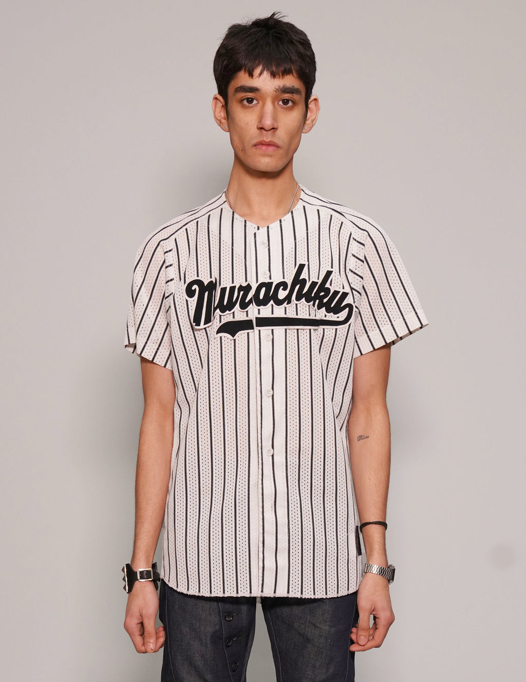 Vintage Pinstripe Baseball Jersey