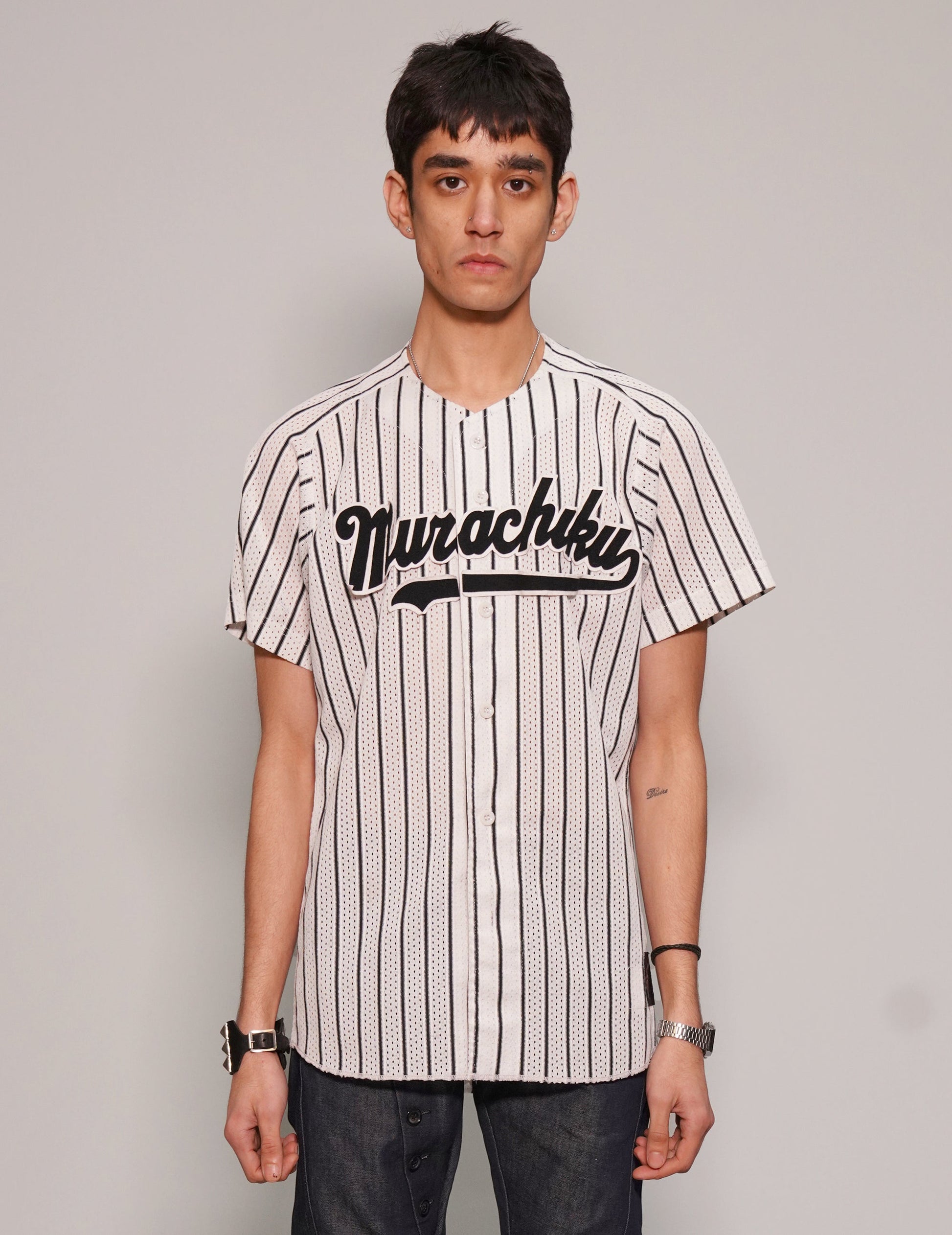 Vintage Pinstripe Baseball Jersey